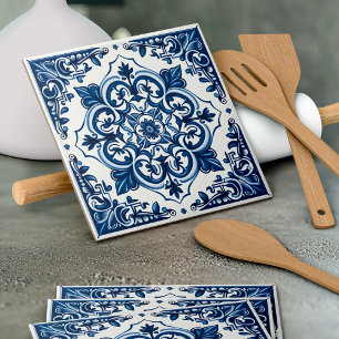Mediterranean Tiles, Portuguese, Azulejo, Majolica Ceramic Tile