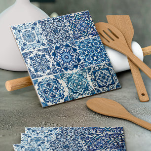 Mediterranean Tiles, Portuguese, Azulejo, Majolica Ceramic Tile