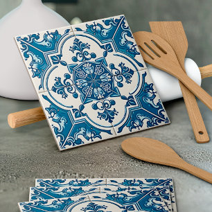 Mediterranean Tiles, Portuguese, Azulejo, Majolica Ceramic Tile