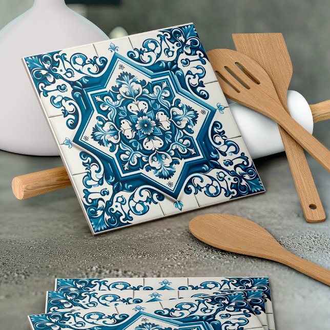 Mediterranean Tiles, Portuguese, Azulejo, Majolica Ceramic Tile (Creator Uploaded)