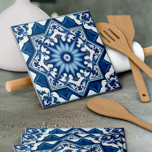 Mediterranean Tiles, Portuguese, Azulejo, Majolica Ceramic Tile