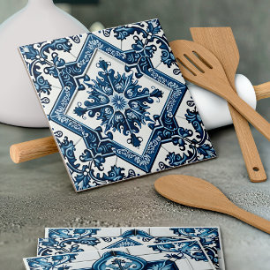 Mediterranean Tiles, Portuguese, Azulejo, Majolica Ceramic Tile