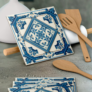Mediterranean Tiles, Portuguese, Azulejo, Majolica Ceramic Tile