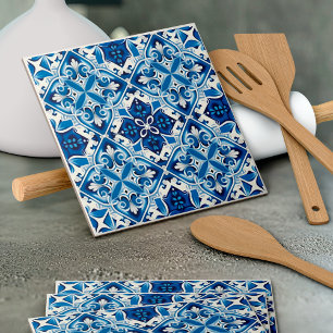Mediterranean Tiles, Portuguese, Azulejo, Majolica Ceramic Tile