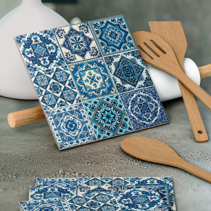 Mediterranean Tiles, Portuguese, Azulejo, Majolica Ceramic Tile