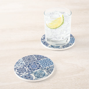 Mediterranean Tiles, Portuguese, Azulejo, Majolica Coaster