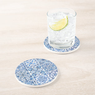 Mediterranean Tiles, Portuguese, Azulejo, Majolica Coaster