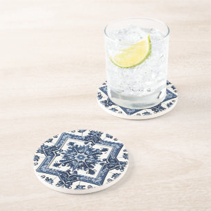 Mediterranean Tiles, Portuguese, Azulejo, Majolica Coaster