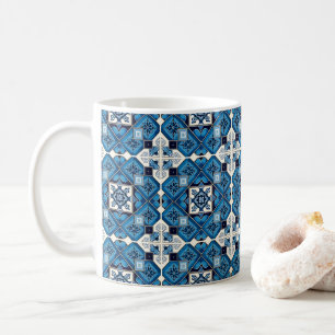 Mediterranean Tiles, Portuguese, Azulejo, Majolica Coffee Mug