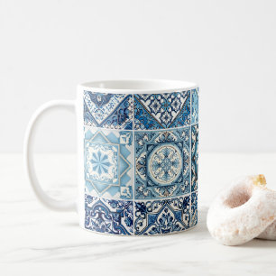 Mediterranean Tiles, Portuguese, Azulejo, Majolica Coffee Mug