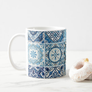 Mediterranean Tiles, Portuguese, Azulejo, Majolica Coffee Mug