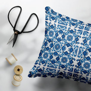 Mediterranean Tiles, Portuguese, Azulejo, Majolica Decorative Cushion