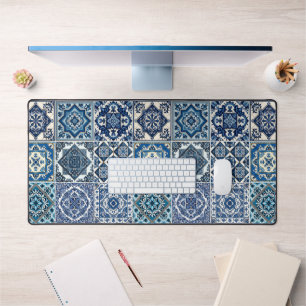 Mediterranean Tiles, Portuguese, Azulejo, Majolica Desk Mat