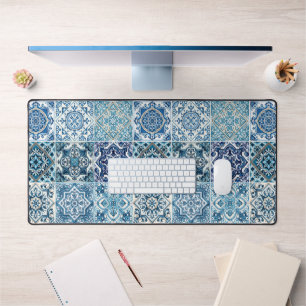 Mediterranean Tiles, Portuguese, Azulejo, Majolica Desk Mat