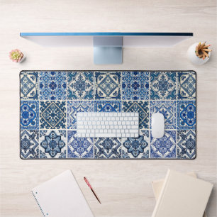 Mediterranean Tiles, Portuguese, Azulejo, Majolica Desk Mat