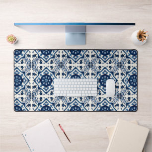 Mediterranean Tiles, Portuguese, Azulejo, Majolica Desk Mat