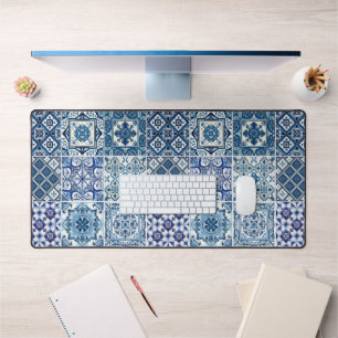 Mediterranean Tiles, Portuguese, Azulejo, Majolica Desk Mat