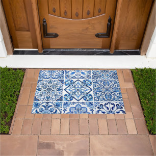 Mediterranean Tiles, Portuguese, Azulejo, Majolica Doormat