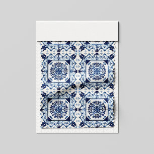 Mediterranean Tiles, Portuguese, Azulejo, Majolica Fabric