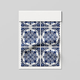 Mediterranean Tiles, Portuguese, Azulejo, Majolica Fabric