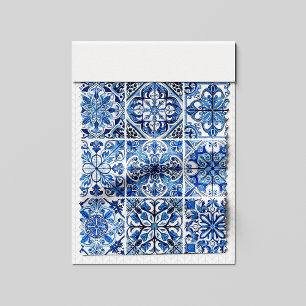 Mediterranean Tiles, Portuguese, Azulejo, Majolica Fabric