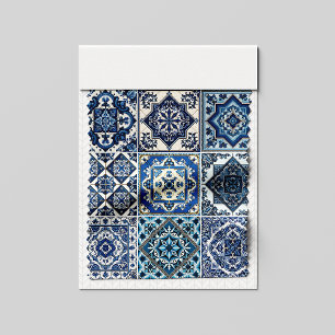 Mediterranean Tiles, Portuguese, Azulejo, Majolica Fabric