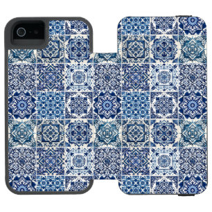 Mediterranean Tiles, Portuguese, Azulejo, Majolica Incipio Watson™ iPhone 5 Wallet Case