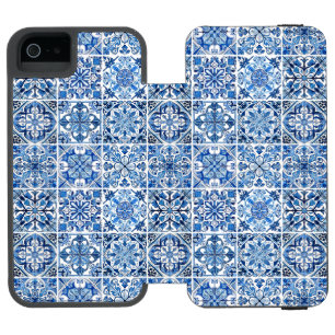 Mediterranean Tiles, Portuguese, Azulejo, Majolica Incipio Watson™ iPhone 5 Wallet Case
