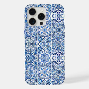 Mediterranean Tiles, Portuguese, Azulejo, Majolica iPhone 15 Pro Max Case