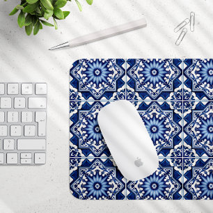 Mediterranean Tiles, Portuguese, Azulejo, Majolica Mouse Pad