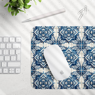 Mediterranean Tiles, Portuguese, Azulejo, Majolica Mouse Pad