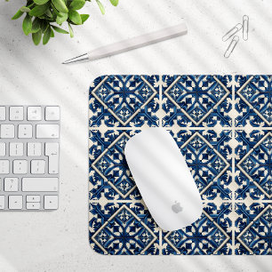 Mediterranean Tiles, Portuguese, Azulejo, Majolica Mouse Pad