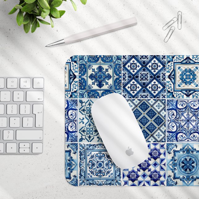Mediterranean Tiles, Portuguese, Azulejo, Majolica Mouse Pad (Creator Uploaded)