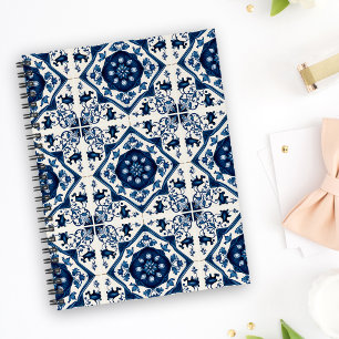 Mediterranean Tiles, Portuguese, Azulejo, Majolica Notebook