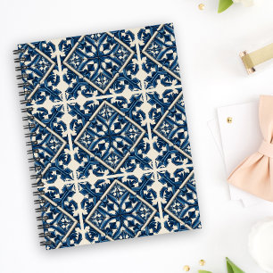 Mediterranean Tiles, Portuguese, Azulejo, Majolica Notebook