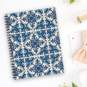 Mediterranean Tiles, Portuguese, Azulejo, Majolica Notebook