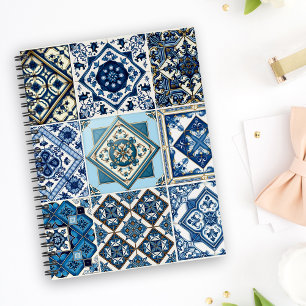 Mediterranean Tiles, Portuguese, Azulejo, Majolica Planner