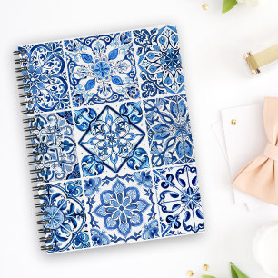 Mediterranean Tiles, Portuguese, Azulejo, Majolica Planner