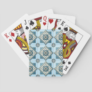 Mediterranean Tiles, Portuguese, Azulejo, Majolica Playing Cards