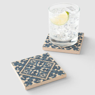 Mediterranean Tiles, Portuguese, Azulejo, Majolica Stone Coaster