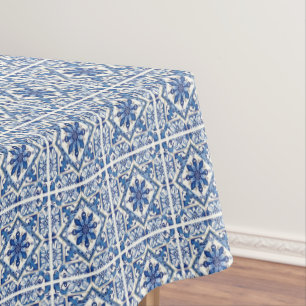 Mediterranean Tiles, Portuguese, Azulejo, Majolica Tablecloth