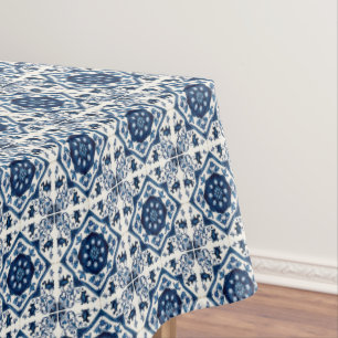 Mediterranean Tiles, Portuguese, Azulejo, Majolica Tablecloth