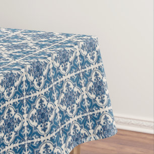Mediterranean Tiles, Portuguese, Azulejo, Majolica Tablecloth