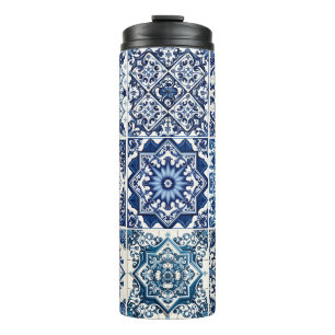 Mediterranean Tiles, Portuguese, Azulejo, Majolica Thermal Tumbler