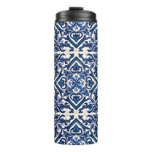 Mediterranean Tiles, Portuguese, Azulejo, Majolica Thermal Tumbler