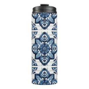 Mediterranean Tiles, Portuguese, Azulejo, Majolica Thermal Tumbler