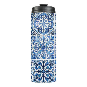 Mediterranean Tiles, Portuguese, Azulejo, Majolica Thermal Tumbler