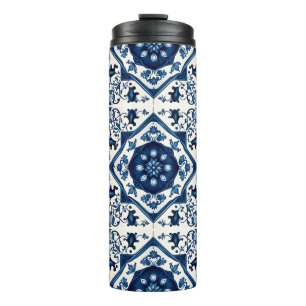 Mediterranean Tiles, Portuguese, Azulejo, Majolica Thermal Tumbler