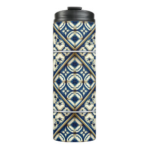 Mediterranean Tiles, Portuguese, Azulejo, Majolica Thermal Tumbler