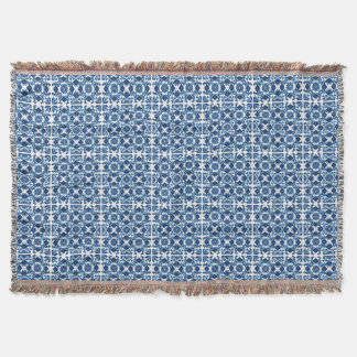 Mediterranean Tiles, Portuguese, Azulejo, Majolica Throw Blanket